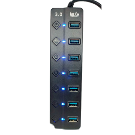 HUB Adaptador 7 Puertos USB C/interruptores, Int.Co KQ022H