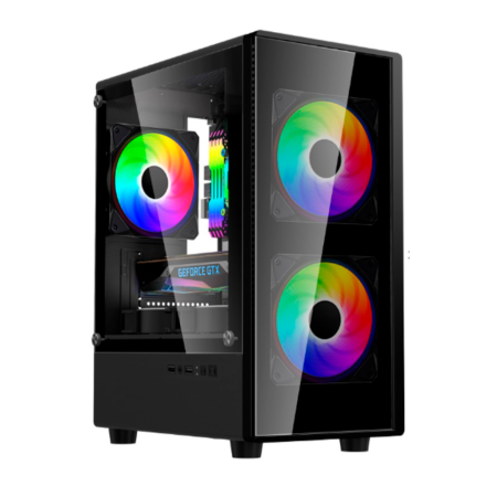 Gabinete Gamer LNZ M10 con 3 Coolers FRGB LNZ | AxA
