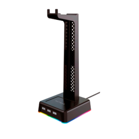 Base para Auricular RGB + HUB USB x 3 NETMAK -  NM-HS430