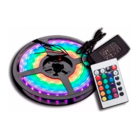 Tira de NEON LED RGB + CONTROLADOR + FUENTE 12 V + CONTROL