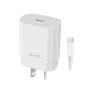 Cargador de 220V a USB-C de 30W +Cable Type-C *NETMAK* NM-CP2