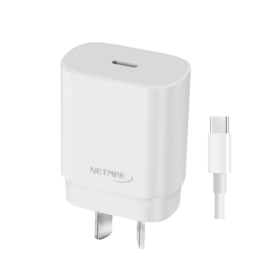 Cargador de 220V a USB-C de 30W +Cable Type-C *NETMAK* NM-CP2