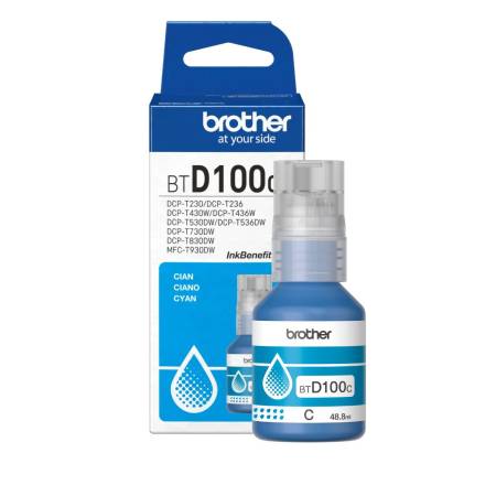 Tinta original BROTHER BTD100C - Cyan