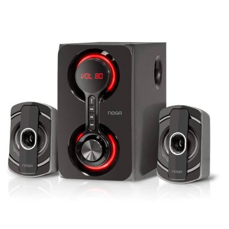 Parlantes 2.1 Noga VANGUARD - Bluetooth - 4.000PMPO - Luces