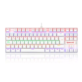 TECLADO GAMER REDRAGON KUMARA RAINBOW MECANICO USB BLANCO RGB - K552W-KR-SP-RE