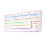 TECLADO GAMER REDRAGON KUMARA RAINBOW MECANICO USB BLANCO RGB - K552W-KR-SP-RE