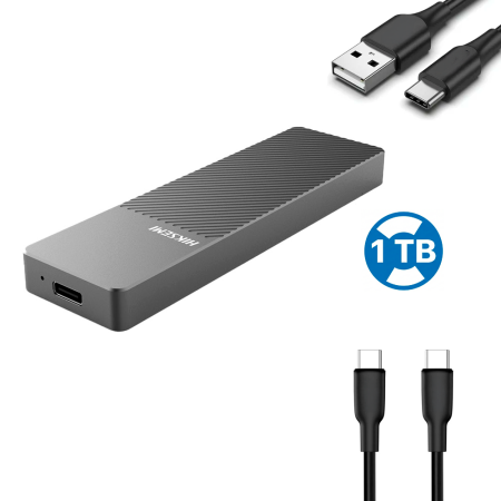 Disco Externo SSD M.2 1Tb USB 3.2 Tipo-C Hiksemi (Pack)