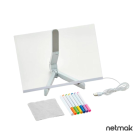 Pizarra de Acrílico Luminosa 4000K con marcadores NETMAK (NM-PM104)