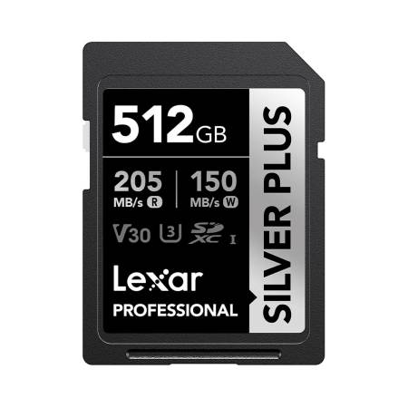 Tarjeta de memoria *SD* 512GB Lexar - Silver Plus - Professional