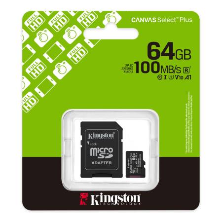 Tarjeta microSD Canvas Select Plus, 64gb Kingston