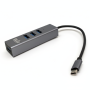 HUB *TIPO-C* 3.0 A 4 PTS. USB 3.0 de ALUMINIO INT-CO
