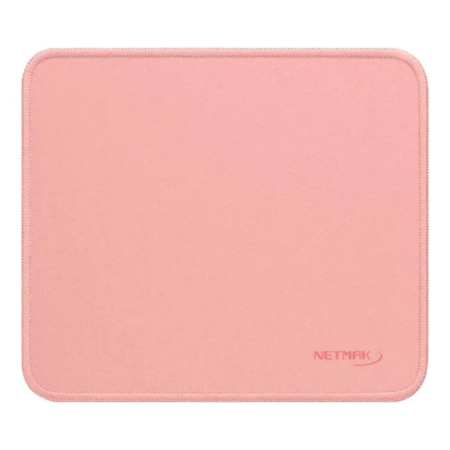 Mouse Pad Netmak NM-PAD3 Rosa 23x20cm Antideslizante Bordes Cosidos