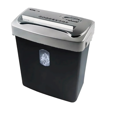Trituradora de Papel Royal CX88 Corte Cruzado 8 Hojas Tarjetas Crédito Negro