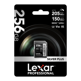 Tarjeta de memoria *SD* 256GB Lexar - Silver Plus - Professional