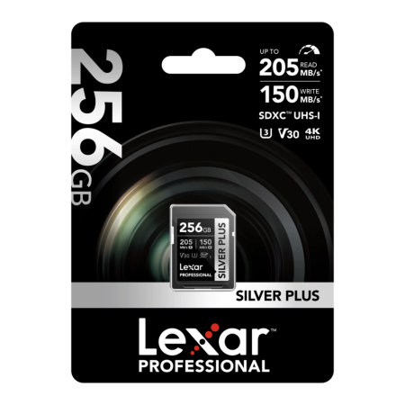 Tarjeta de memoria *SD* 256GB Lexar - Silver Plus - Professional
