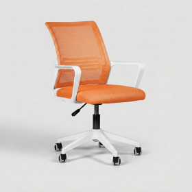 Silla de oficina NOGA SC-01NJ Blanca y Naranja