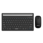 Kit de Teclado y Mouse Bluetooth 5.0 NETMAK Recargable Negro (NM-KB654)