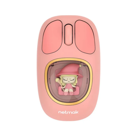 Mouse Kids Inalámbrico NETMAK NM-MK01-R Recargable (Rosa)