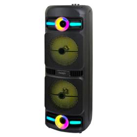 Parlante Noga NGL-445BT, Leds RGB, 2 x 8", Mic. 20W