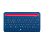 Teclado + inalámbrico NOGA - NKB-Q70 Azul (BT+2,4Ghz) - Soporte p/celu+Tablet
