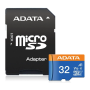 Tarjeta Micro SD 32GB  ADATA C/adaptador Class 10