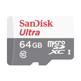 Tarjeta Micro SD SanDisk Ultra 64GB A1 UHS-I Clase 10 100MB/s p/ Celular y Cámaras