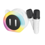 Parlante Karaoke Infantil Netmak NM-HOLY Bluetooth con 2 Micrófonos y Luces LED