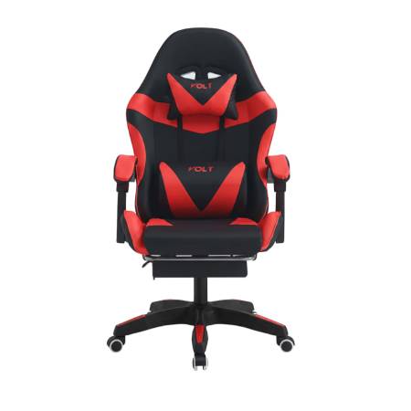 Silla Gamer EMPOLI VOLT EM-G03 - Reclinable 135° con Reposapiés / Negra/Roja