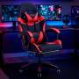 Silla Gamer EMPOLI VOLT EM-G03 - Reclinable 135° con Reposapiés / Negra/Roja