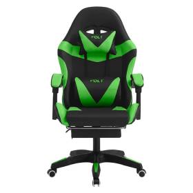 Silla Gamer EMPOLI VOLT EM-G03 - Reclinable 135° con Reposapiés / Negra/Verde