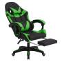Silla Gamer EMPOLI VOLT EM-G03 - Reclinable 135° con Reposapiés / Negra/Verde