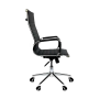 Sillón de oficina de Cuerina, base metálica - DONNA AF-C3006
