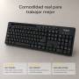 Teclado Multimedia Noganet NKB-1300 USB 104 Teclas con Soporte para Smartphone/Tablet