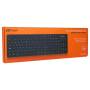 Teclado Multimedia Noganet NKB-1300 USB 104 Teclas con Soporte para Smartphone/Tablet