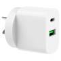Cargador de Pared Noga NGA-123 20W Carga Rápida USB-C PD + USB-A QC (5V/9V/12V)