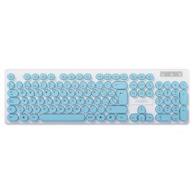 Teclado Slim Noga Noganet NKB-580 USB 104 Teclas Ultra Delgado - Celeste