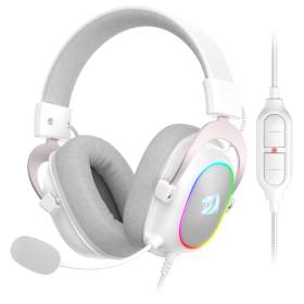 Auricular Gamer Redragon Zeus X H510W-RGB USB 7.1 RGB Blanco con Micrófono Desmontable