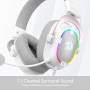 Auricular Gamer Redragon Zeus X H510W-RGB USB 7.1 RGB Blanco con Micrófono Desmontable
