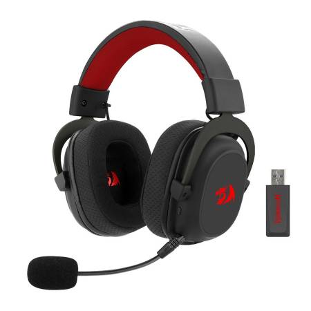 Auricular Gamer Redragon Zeus Pro H510-PRO Inalámbrico 2.4G / Bluetooth 5.2 / USB 7.1 Surround Negro con Micrófono Desmontable
