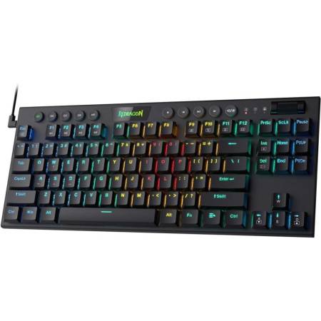 Teclado Mecánico Redragon Horus K621 TKL 80% Low Profile Inalámbrico 3 Modos BT/2.4G/USB-C RGB Switch Rojo - K621-RGB