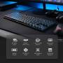 Teclado Mecánico Redragon Horus K621 TKL 80% Low Profile Inalámbrico 3 Modos BT/2.4G/USB-C RGB Switch Rojo - K621-RGB