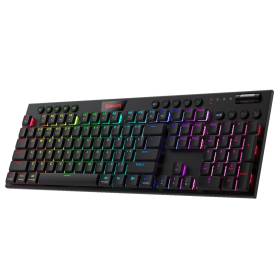 Teclado Mecánico Redragon Horus K618 RGB Low Profile Inalámbrico 3 Modos Switch Rojo Español - K618-RGB SP-RED
