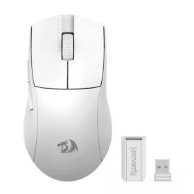 Mouse Gamer Redragon K1NG 4K PRO  Inalámbrico 3 Modos (2.4G/BT/Cable) 26000 DPI Ultraligero 49g Blanco - M916W-PRO-4K
