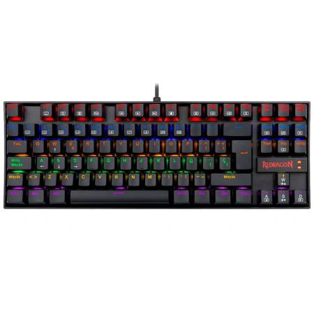 Teclado Mecánico Gamer REDRAGON Kumara K552 RGB TKL - Switch Rojo - Español - K552RGB-1 SP-RED