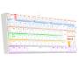 Teclado Mecánico Gamer REDRAGON Kumara K552W RGB TKL Blanco - Switch Rojo - Español - K552W-RGB SP-RED