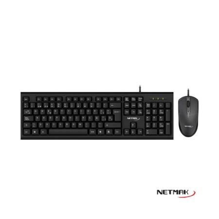 Combo Teclado + Mouse Netmak NM-KB340 USB Español con Cable