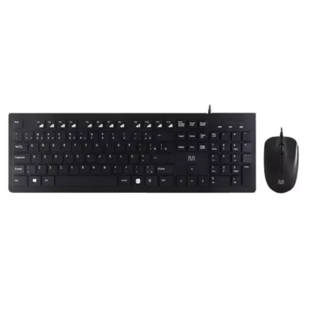 Teclado y Mouse con Cable Multi TC240ESP - Combo Multimedia Slim USB Español