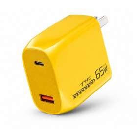 Cargador de Pared TIME 65W Carga Rápida USB-C PD + USB-A QC3.0