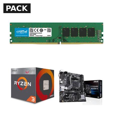 Combo RYZEN 3 3200G  + Mother + 8 Gb DDR4  con Radeon™ Vega 3 Graphic