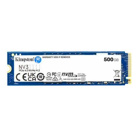 Disco Sólido SSD 500GB Kingston NV3 M.2 2280 NVMe PCIe 4.0 (SNV3S/500G)